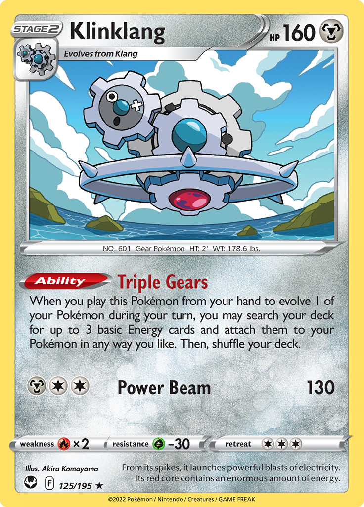 Klinklang - Reverse Holo - 125/195 - Silver Tempest