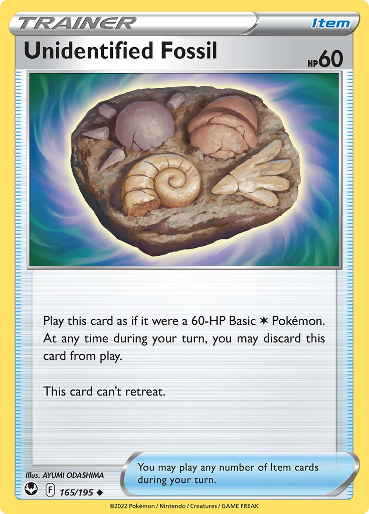 Unidentified Fossil - Reverse Holo - 165/195 - Silver Tempest