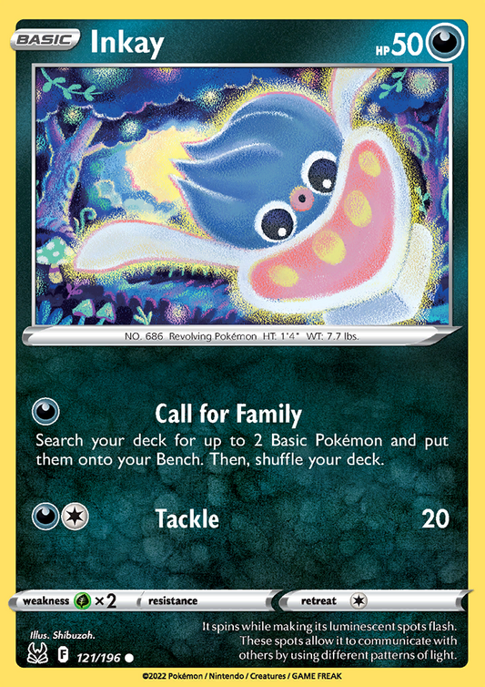 Inkay - Reverse Holo - 121/196 - Lost Origin