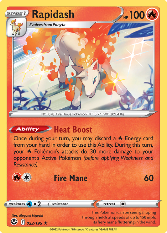 Rapidash - Holo - 022/195 - Silver Tempest