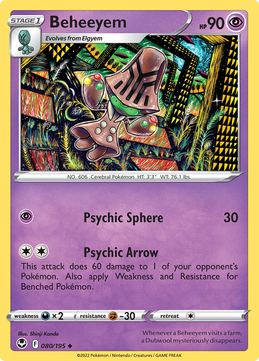 Beheeyem - Reverse Holo - 080/195 - Silver Tempest