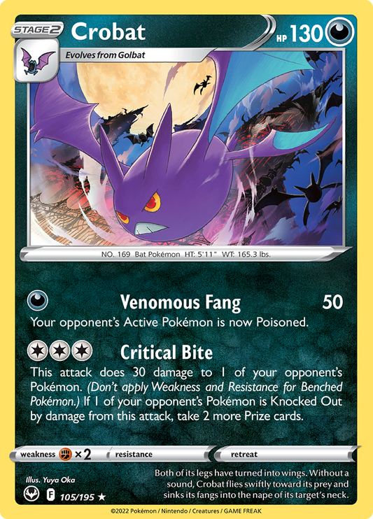 Crobat - Holo - 105/195 - Silver Tempest