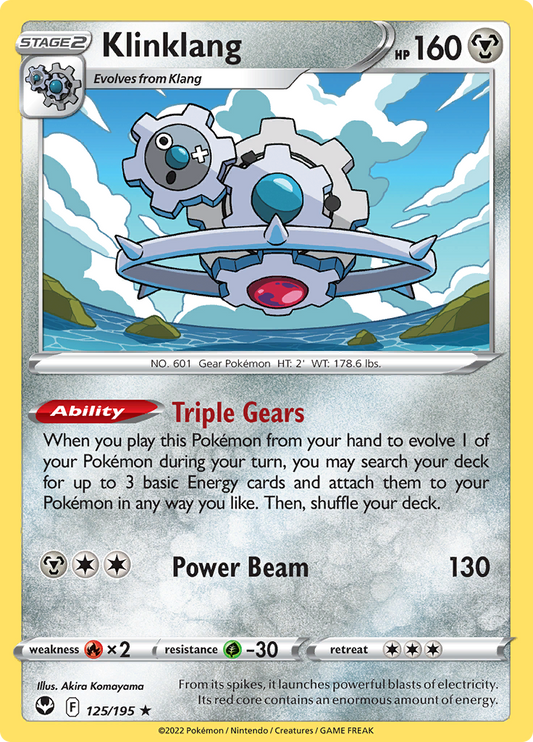 Klinklang - Reverse Holo - 125/195 - Silver Tempest