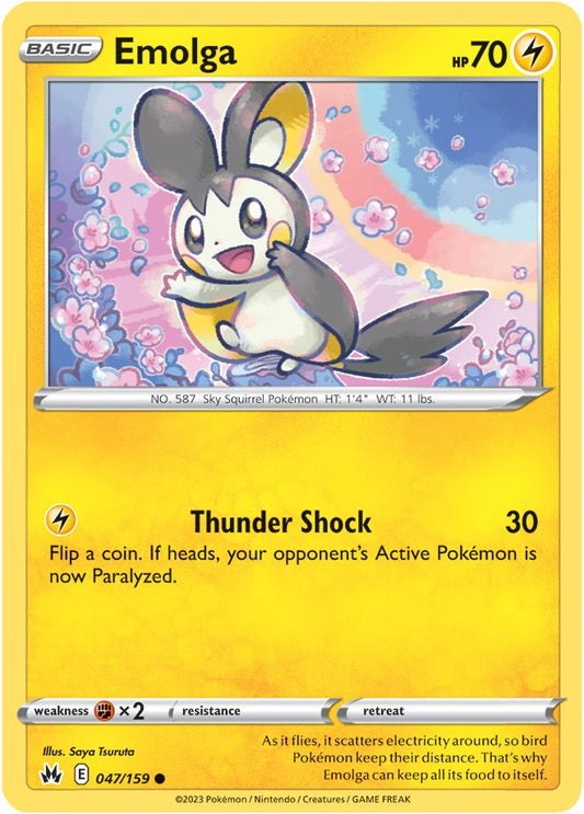 Emolga - Reverse Holo - 047/159 - Crown Zenith