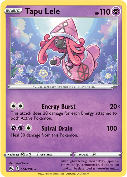 Tapu Lele - Reverse Holo - 064/159 - Crown Zenith