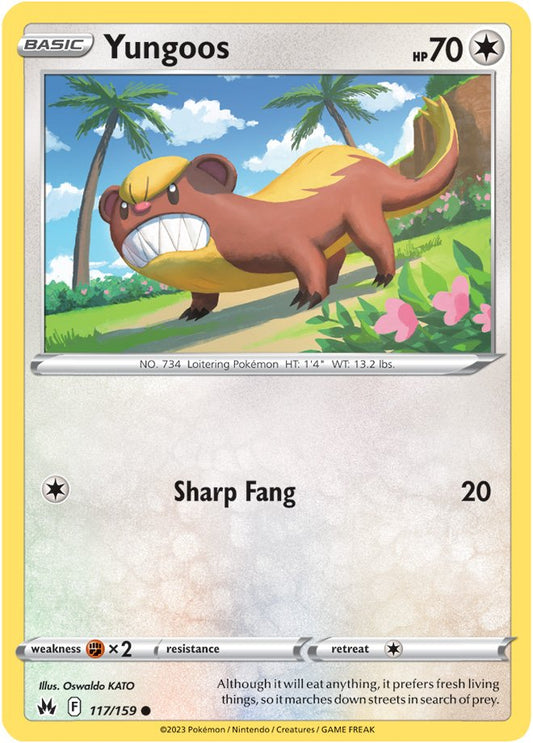 Yungoos - Reverse Holo - 117/159 - Crown Zenith
